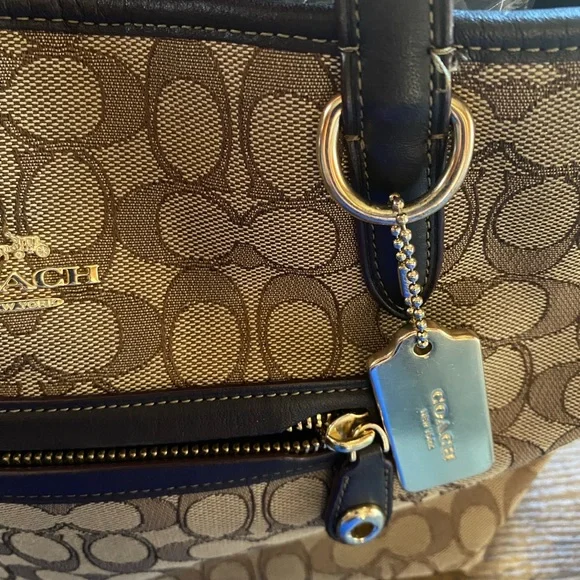 Coach Tan and Brown Signature Tote - Picture 5 of 7